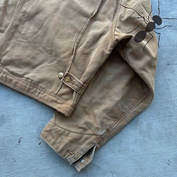 Vintage Y2K Carhartt brown cropped Detroit style work wear jacket - Picture 8 of 8